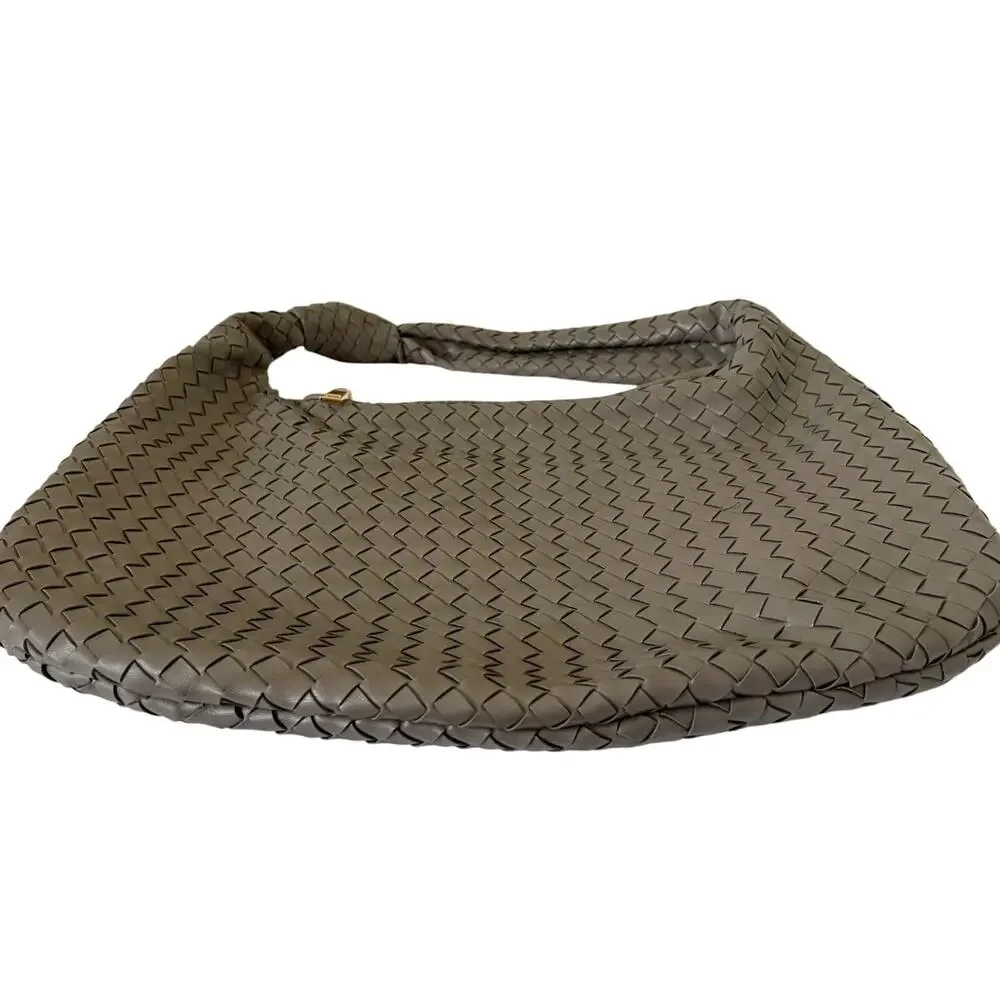 Melie Bianco Woven Hobo Bag in Gray